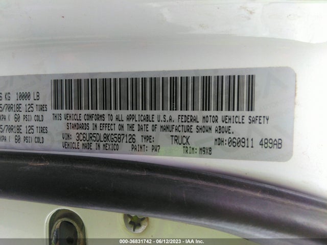 3C6UR5DL8KG587126 RAM 2500 Big Horn