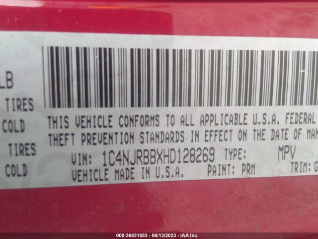1C4NJRBBXHD128269 Jeep Patriot Sport Se