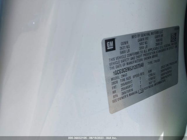 Chevrolet Colorado 2wd Lt 2018 1GCGSCEN6J1207048 Image 11