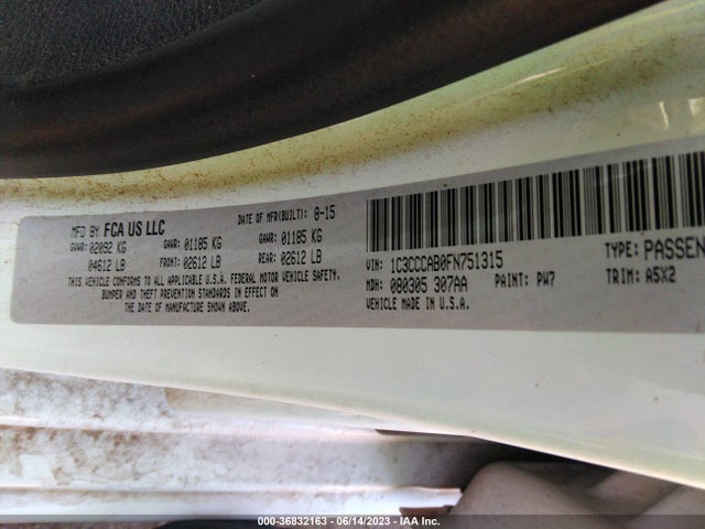1C3CCCAB0FN751315 Chrysler 200 Limited