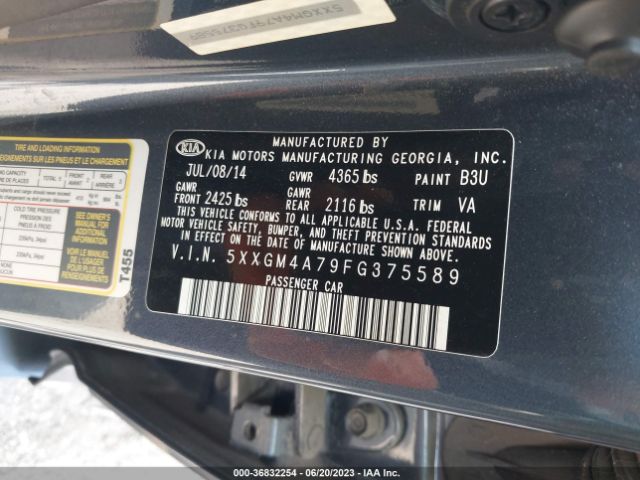 5XXGM4A79FG375589 KIA Optima Lx
