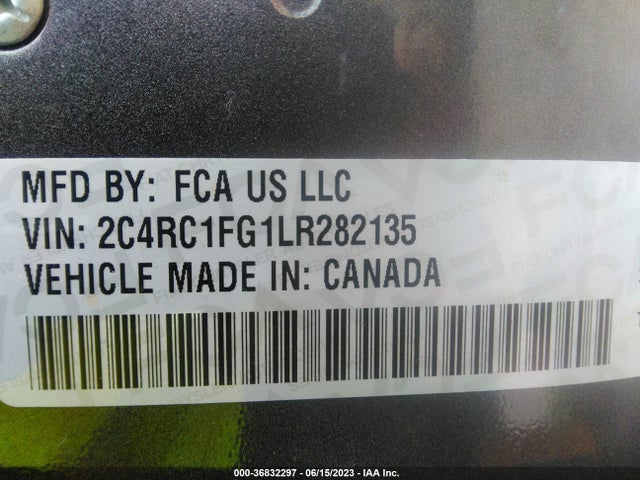 Chrysler Pacifica Touring 2020 аукцион фото