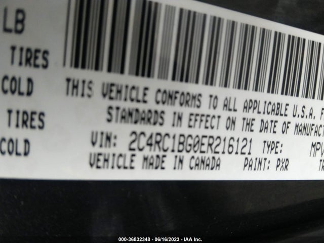 2C4RC1BG0ER216121 Chrysler Town & Country Touring