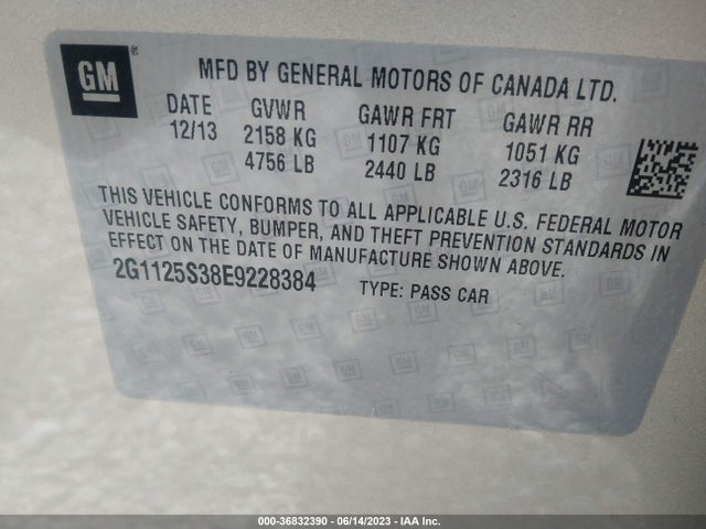 Chevrolet IMPALA LT 2014 2G1125S38E9228384 Image 16