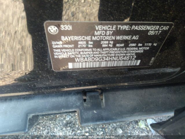 WBA8D9G34HNU64612 BMW 3 Series 330i Xdrive