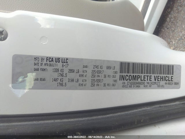 Dodge Grand Caravan Se 2017 2C7WDGBG9HR802245 Image 9