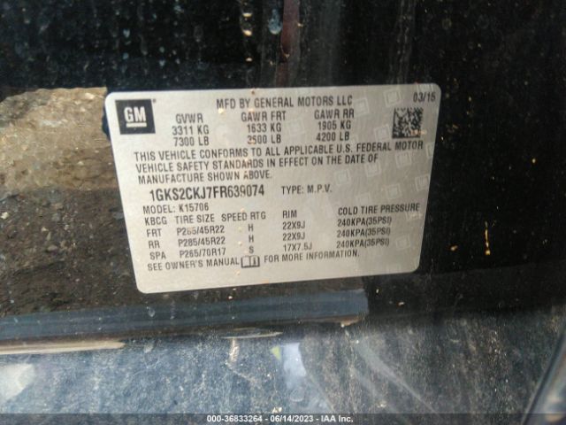 1GKS2CKJ7FR639074 GMC YUKON DENALI