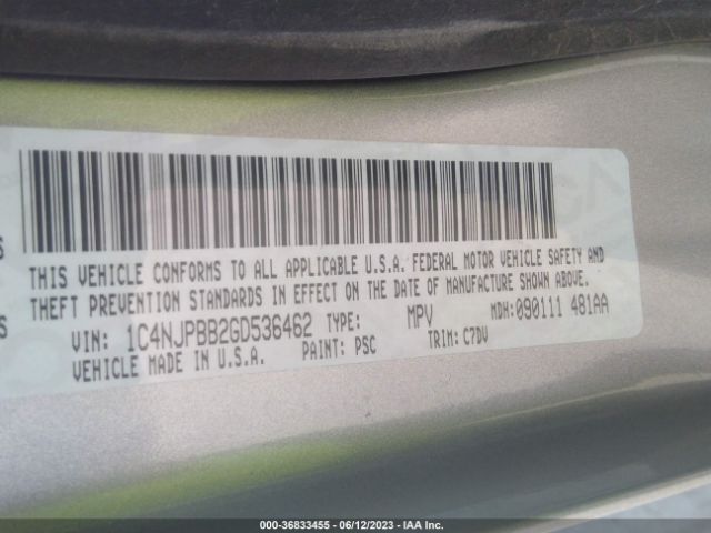 1C4NJPBB2GD536462 Jeep Patriot Sport