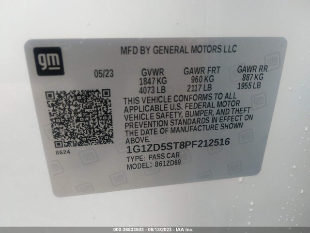 Chevrolet MALIBU LT 2023 1G1ZD5ST8PF212516 Image 16