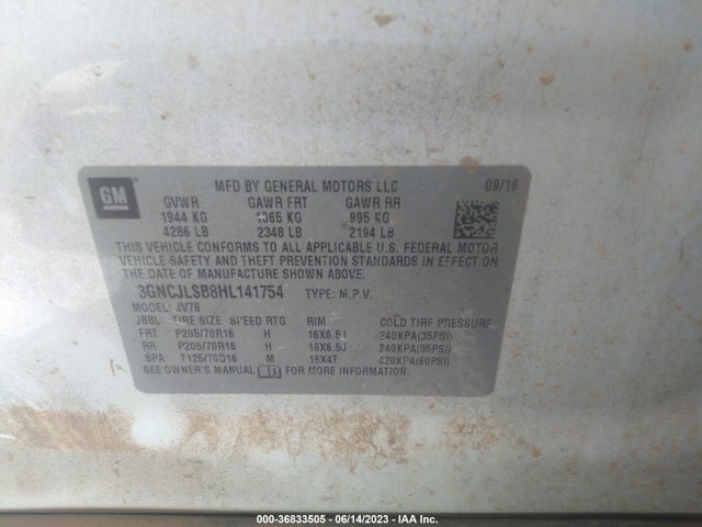 Chevrolet Trax Lt 2017 3GNCJLSB8HL141754 Image 15