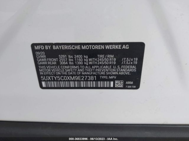 5UXTY5C0XM9E27381 BMW X3 Xdrive30i
