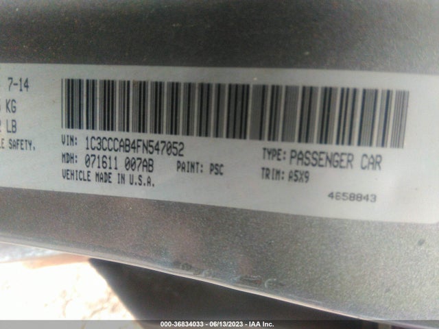 1C3CCCAB4FN547052 Chrysler 200 Limited