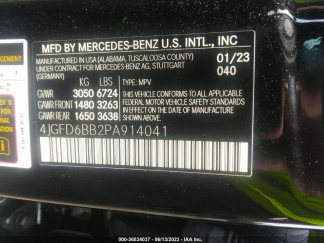 4JGFD6BB2PA914041 Mercedes-Benz Gle Amg Gle 53