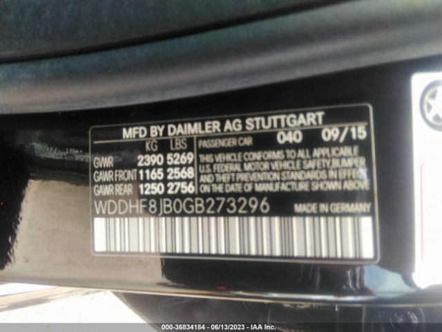 WDDHF8JB0GB273296 Mercedes-Benz E-class E 350