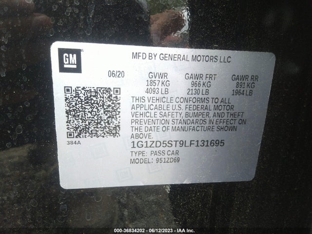 Chevrolet MALIBU LT 2020 1G1ZD5ST9LF131695 Image 15