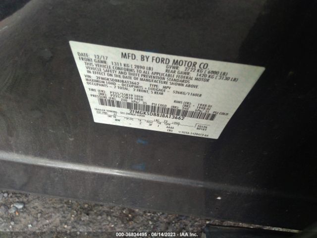 2FMGK5D88JBA13662 Ford Flex Limited
