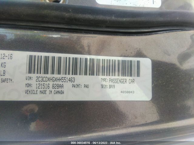 2C3CDXHGXHH551463 Dodge Charger Sxt