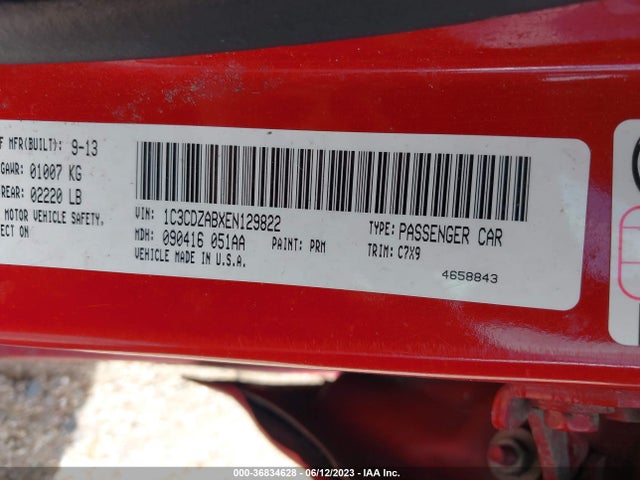 Dodge AVENGER SE 2014 1C3CDZABXEN129822 Image 9
