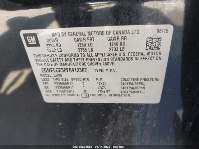 Chevrolet EQUINOX LT 2015 2GNFLCE30F6413307 Image 15