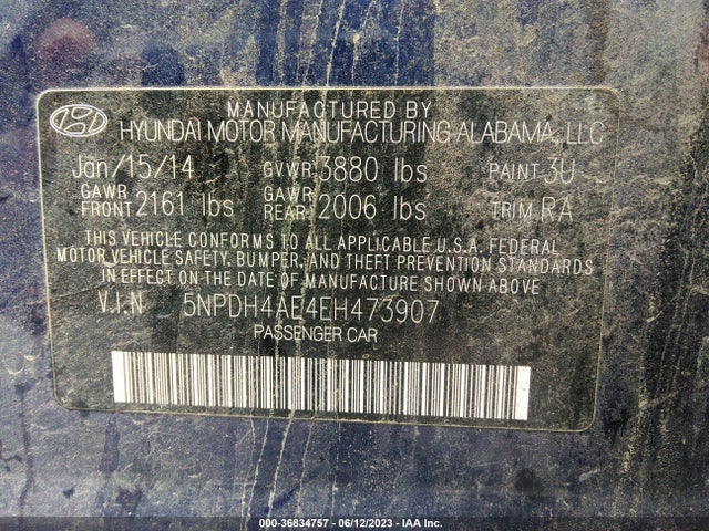 Hyundai ELANTRA SE 2014 5NPDH4AE4EH473907 Image 10
