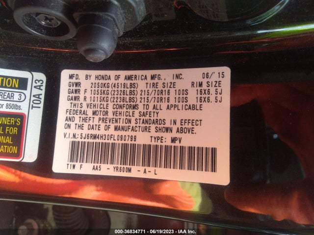 Honda CR-V LX 2015 5J6RM4H30FL090799 Image 9