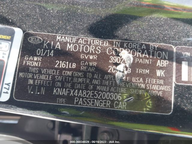 KNAFX4A82E5200306 KIA FORTE EX