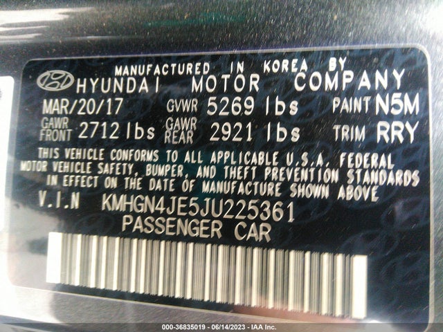 Genesis G80 3.8l 2018 KMHGN4JE5JU225361 Image 15