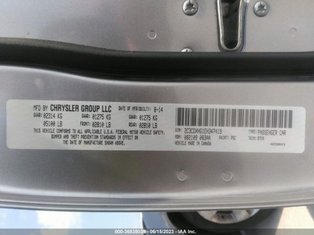 2C3CDXHG1EH347419 Dodge Charger Sxt