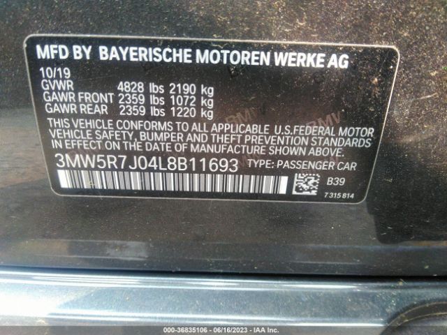 3MW5R7J04L8B11693 BMW 3 Series 330i Xdrive