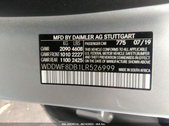 WDDWF8DB1LR526999 Mercedes-Benz C-class C 300