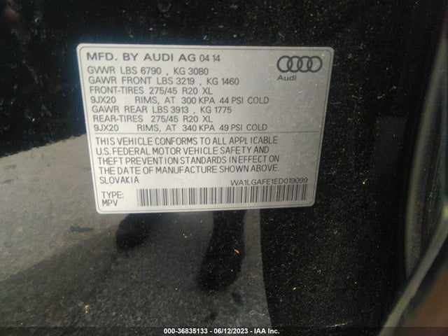 WA1LGAFE1ED019099 Audi Q7 3.0t Premium Plus