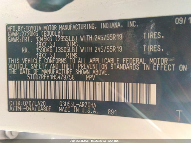 Toyota Highlander Limited 2017 5TDDZRFH1HS479756 Image 10
