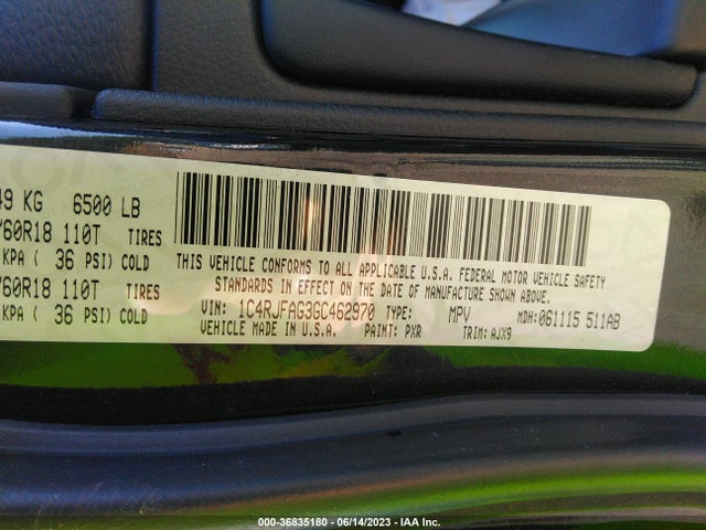 1C4RJFAG3GC462970 Jeep Grand Cherokee 75th Anniversary