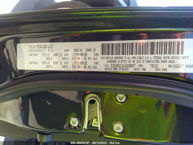 3C6UR5CL9JG358857 RAM 2500 Tradesman
