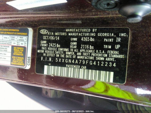 5XXGN4A79FG412234 KIA OPTIMA EX