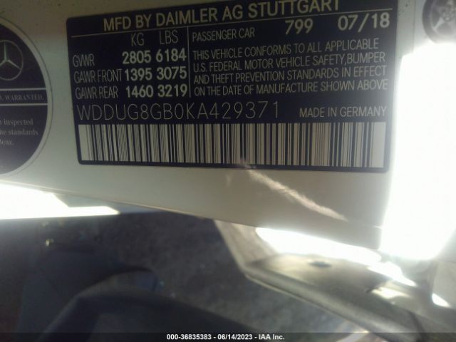 WDDUG8GB0KA429371 Mercedes-Benz S-class S 560