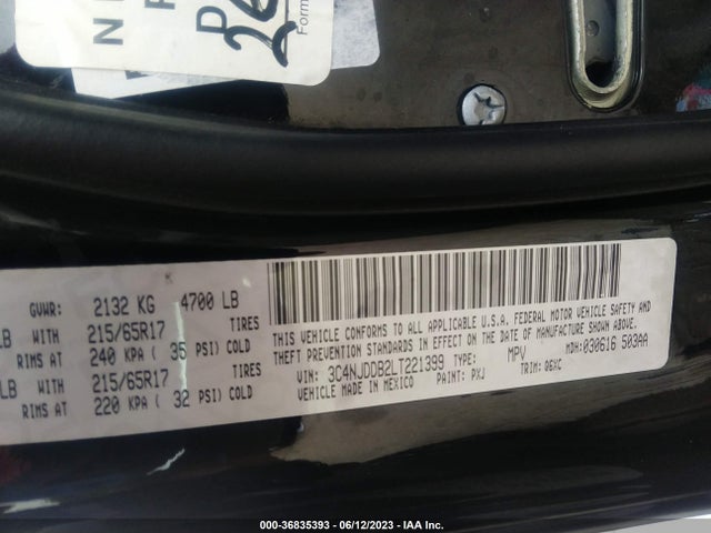 2020 JEEP COMPASS TRAILHAWK VIN: 3C4NJDDB2LT221399