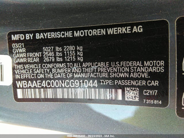 BMW 8 Series 840i 2022 WBAAE4C00NCG91044 Image 15