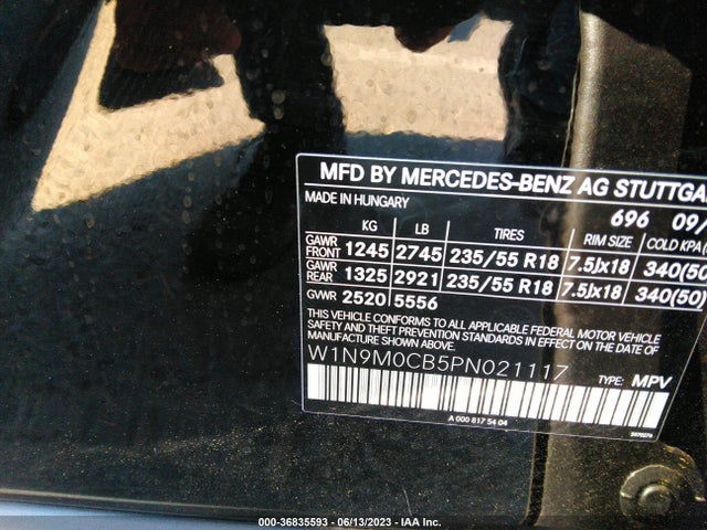 2023 Mercedes-Benz EQB, VIN: W1N9M0CB5PN021117