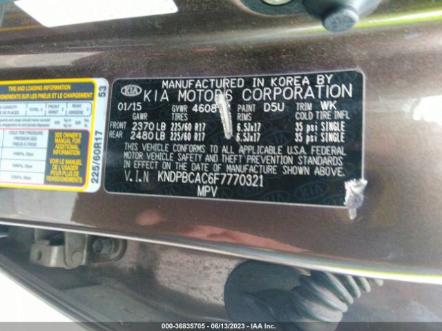 KNDPBCAC6F7770321 KIA Sportage Lx