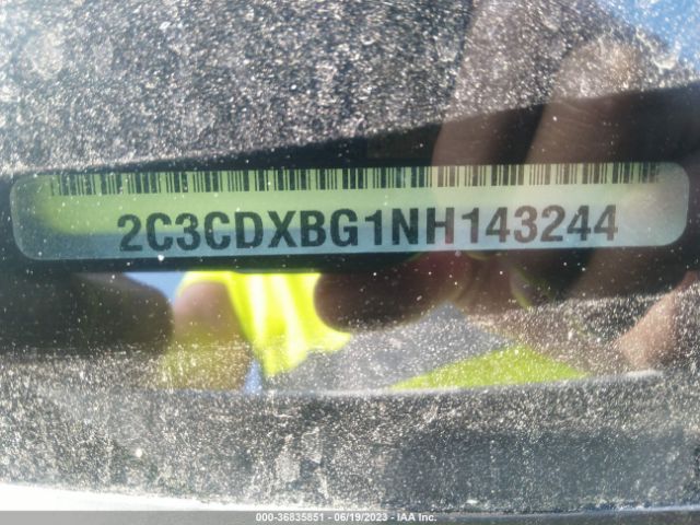 2C3CDXBG1NH143244 Dodge Charger Sxt