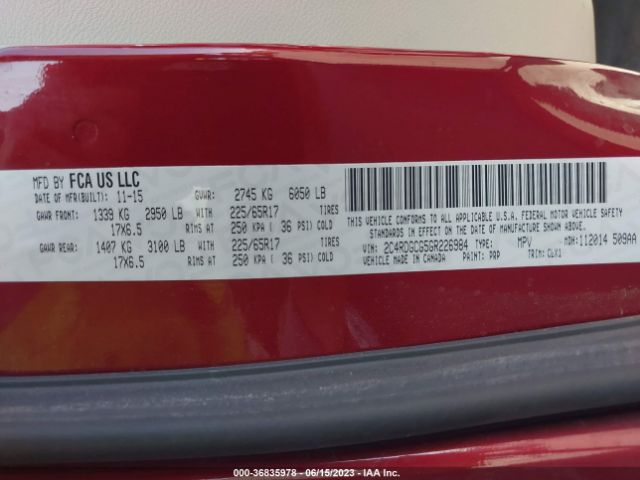 2C4RDGCG5GR226984 Dodge Grand Caravan Sxt Plus