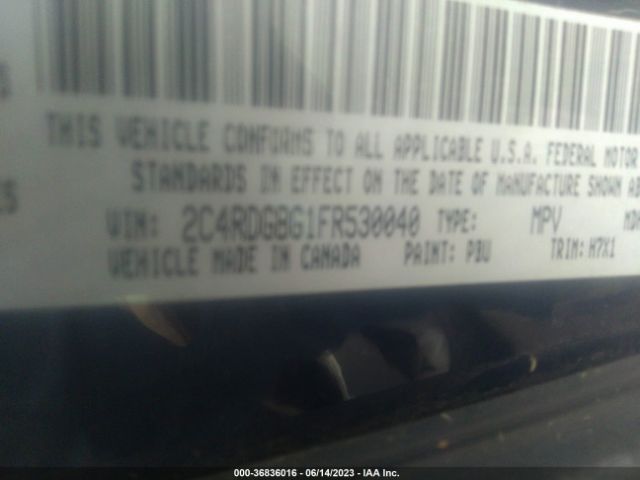 2C4RDGBG1FR530040 Dodge Grand Caravan American Value Pkg