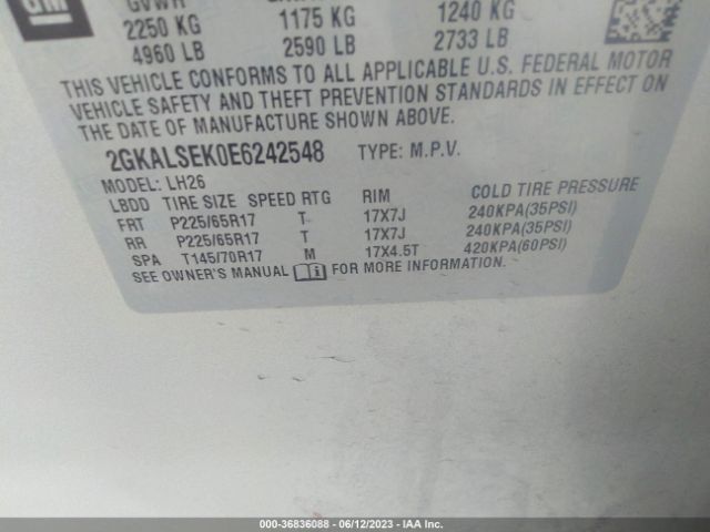 2GKALSEK0E6242548 GMC Terrain Slt