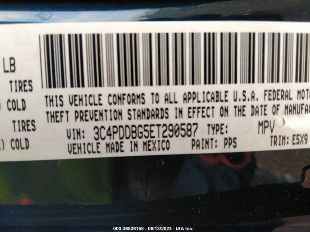 Dodge Journey Sxt 2014 3C4PDDBG5ET290587 Image 9
