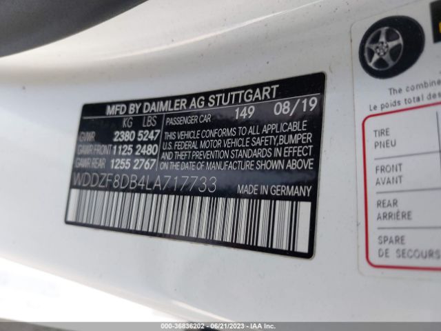 WDDZF8DB4LA717733 Mercedes-Benz E-class E 350
