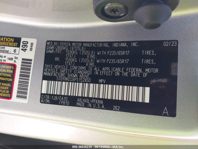 Toyota SIENNA XLE 2023 5TDYRKEC6PS152850 Image 15