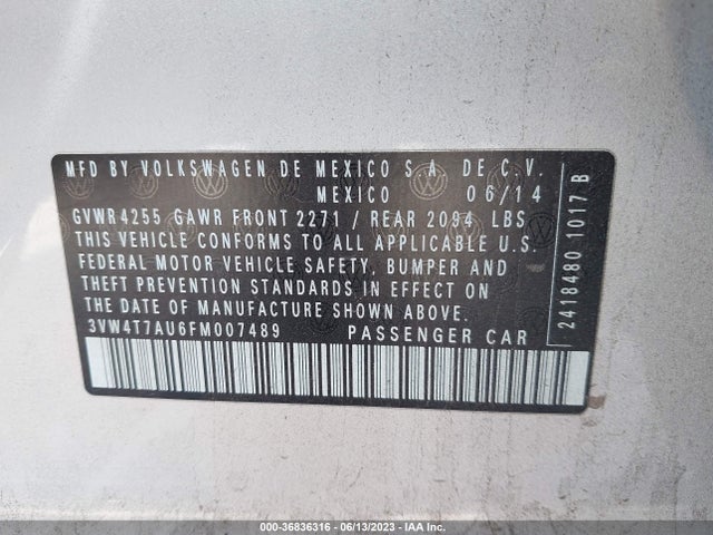 3VW4T7AU6FM007489 Volkswagen Golf Gti Se