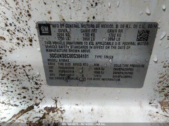 Chevrolet Silverado 1500 1lz 2014 3GCUKSEC0EG384181 Image 9