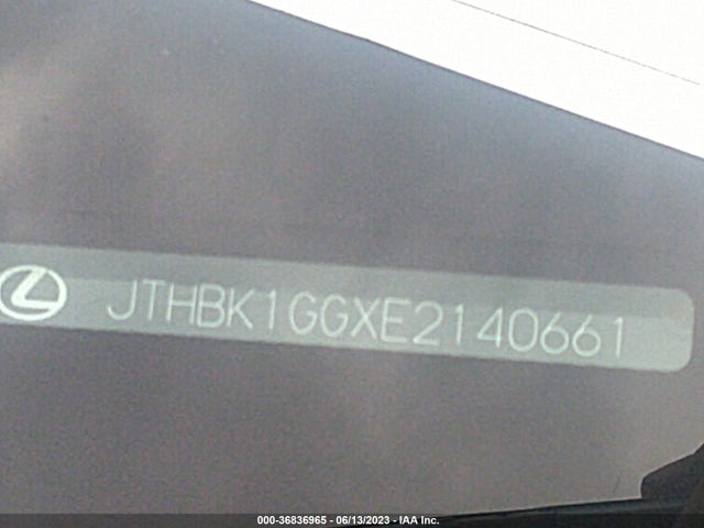 JTHBK1GGXE2140661 Lexus ES 350